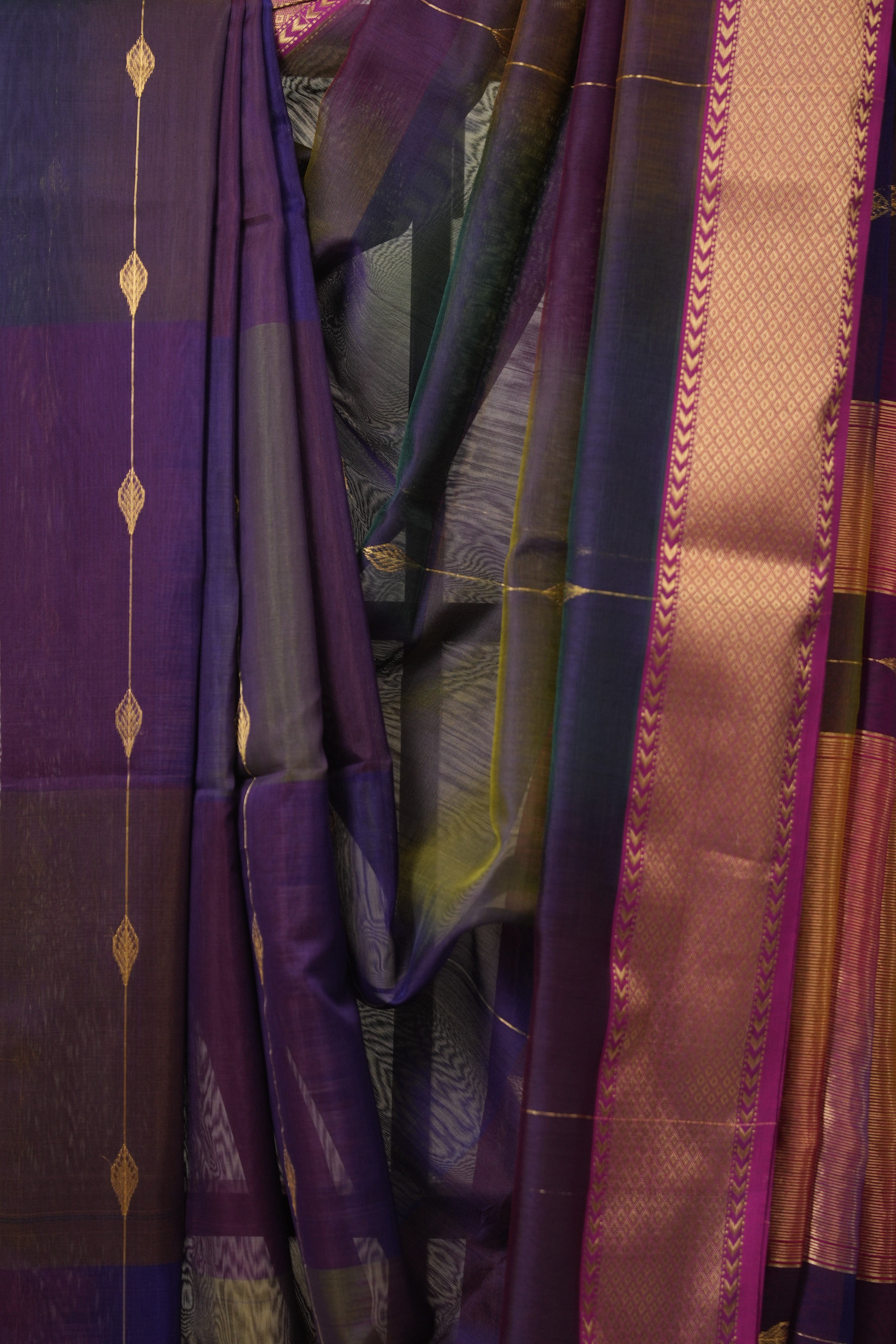Purple Maheshwari Saree - SRPMS1114