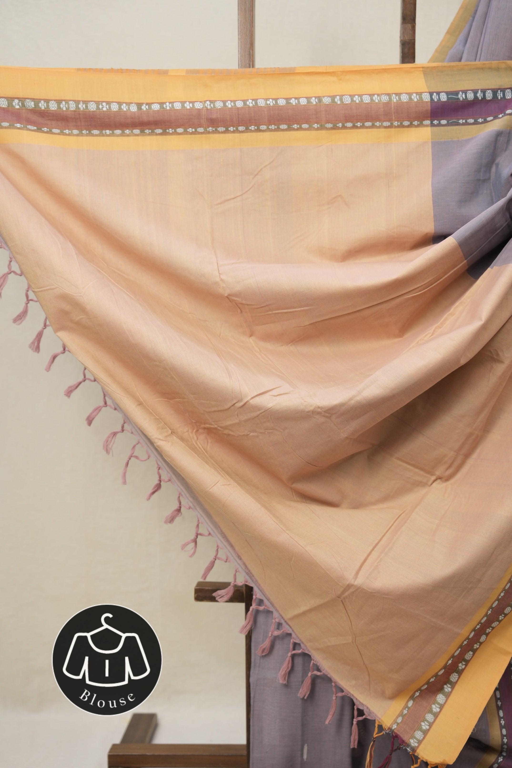 Two Tone Lavender Pink Plain Cotton Ilkal Saree - SRTTLPPCIS790