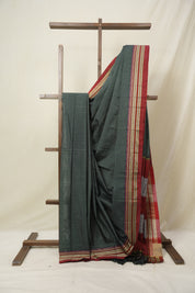 Green Cotton Ilkal Saree - SRGCIS875