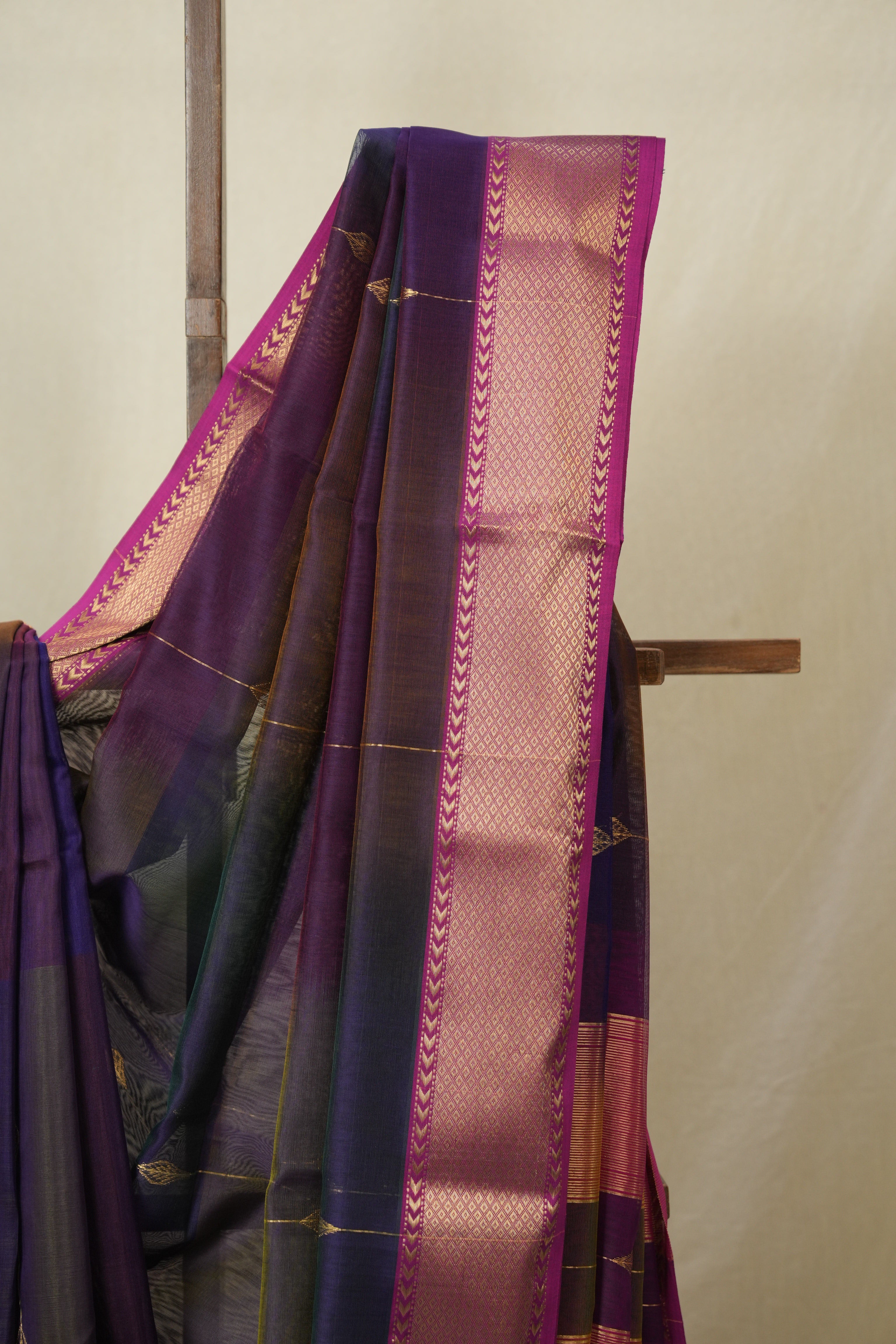 Purple Maheshwari Saree - SRPMS1114