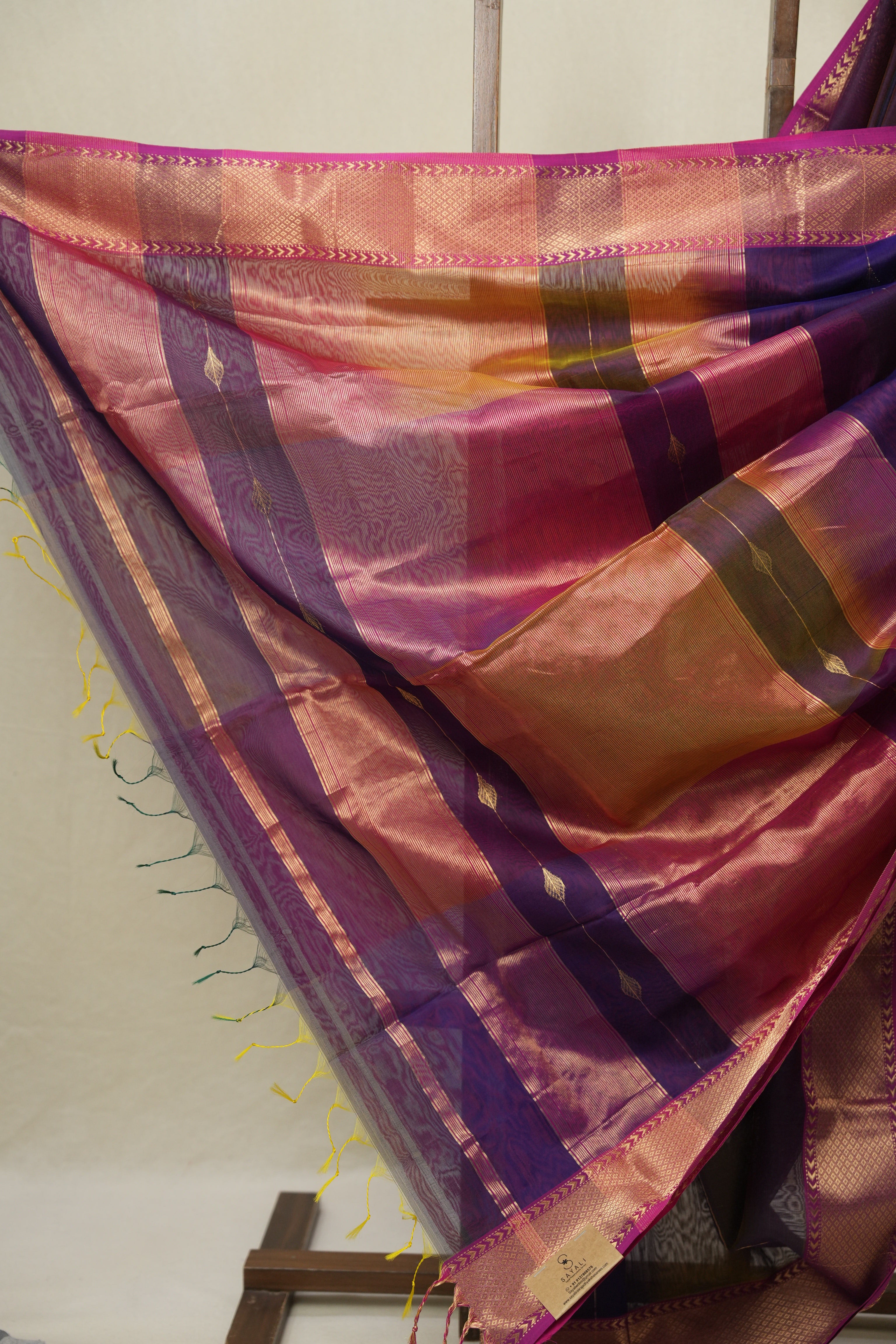 Purple Maheshwari Saree - SRPMS1114