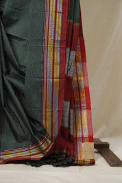 Green Cotton Ilkal Saree - SRGCIS875