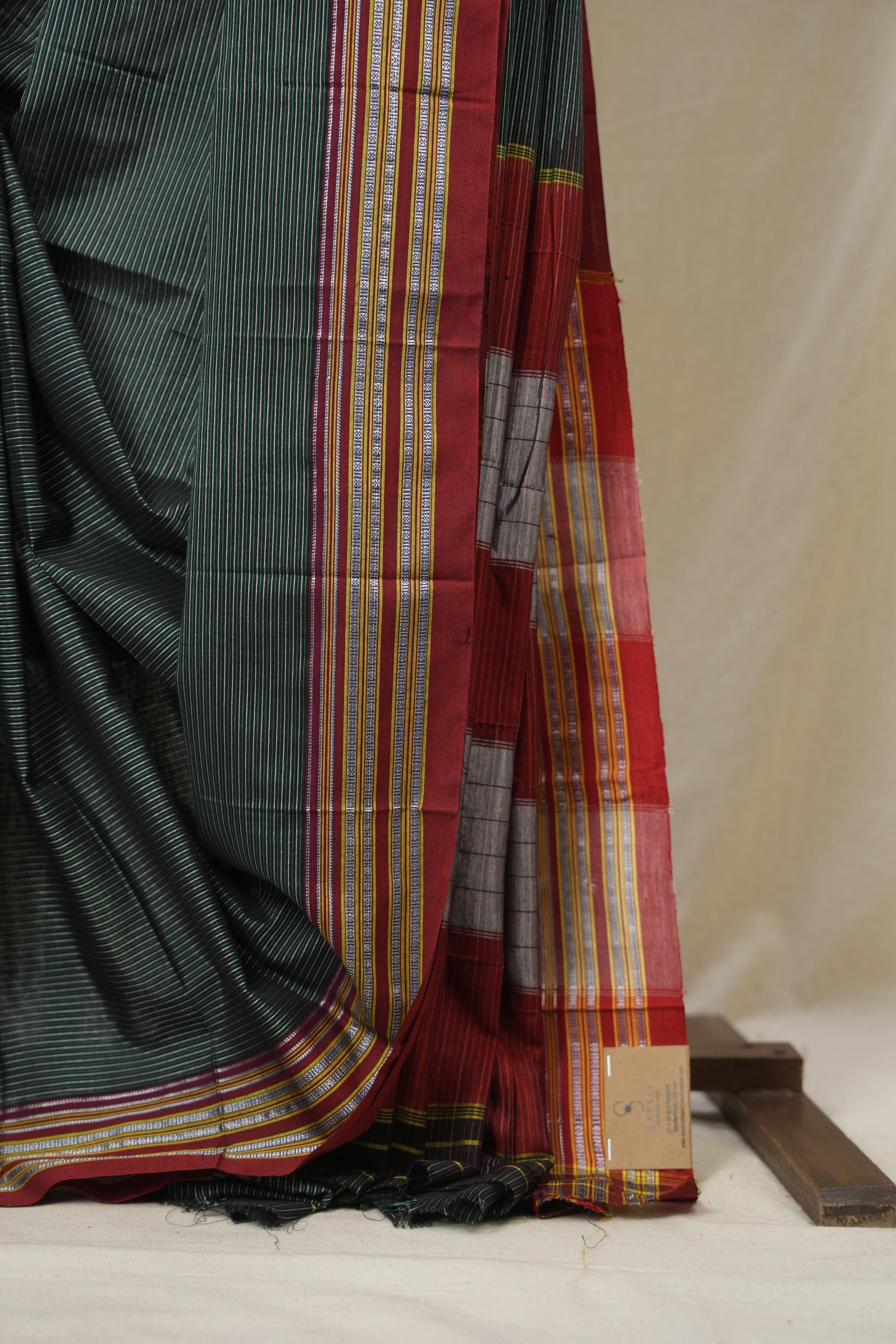 Green Cotton Ilkal Saree - SRGCIS875
