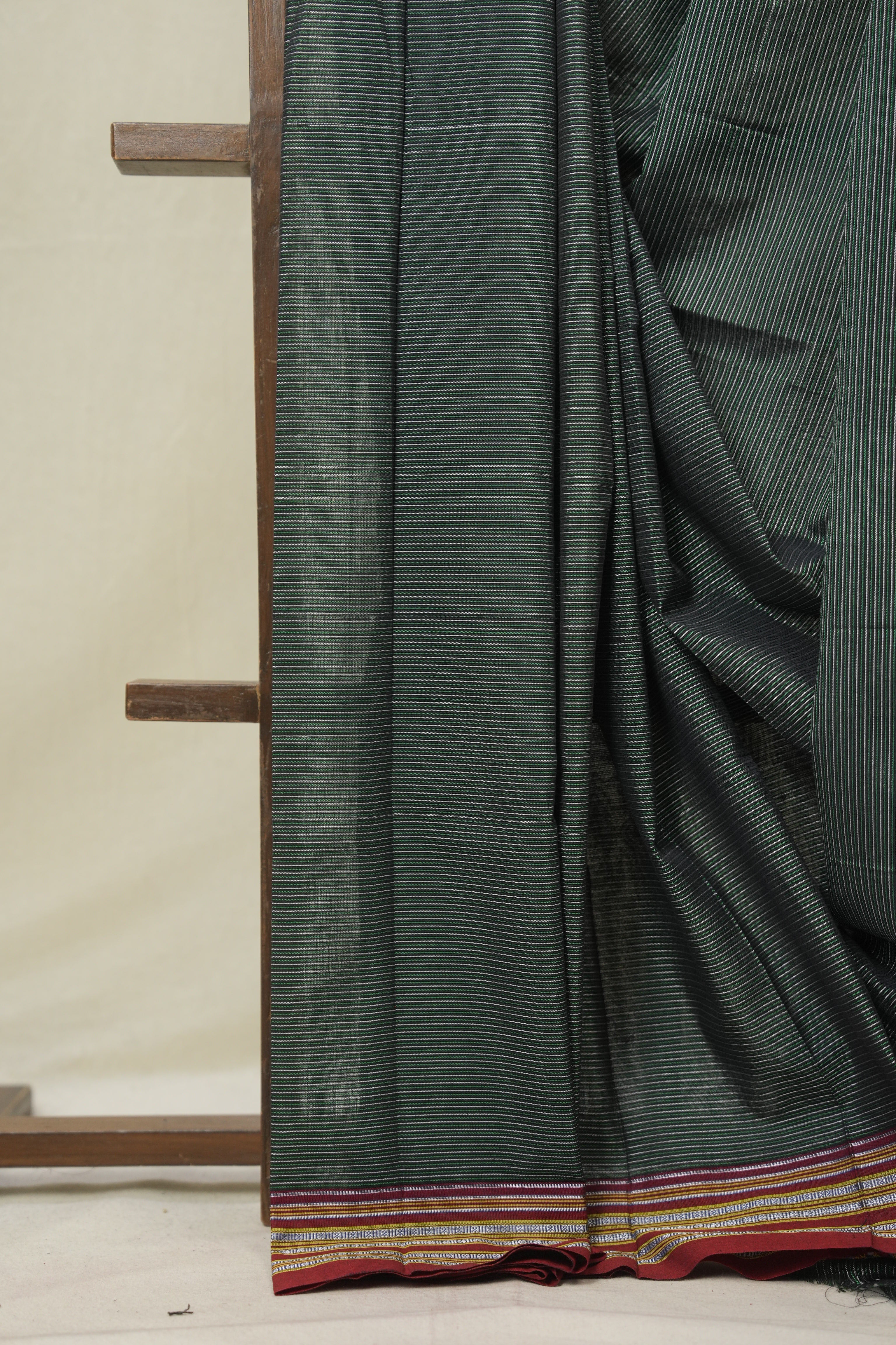 Green Cotton Ilkal Saree - SRGCIS875