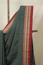 Green Cotton Ilkal Saree - SRGCIS875