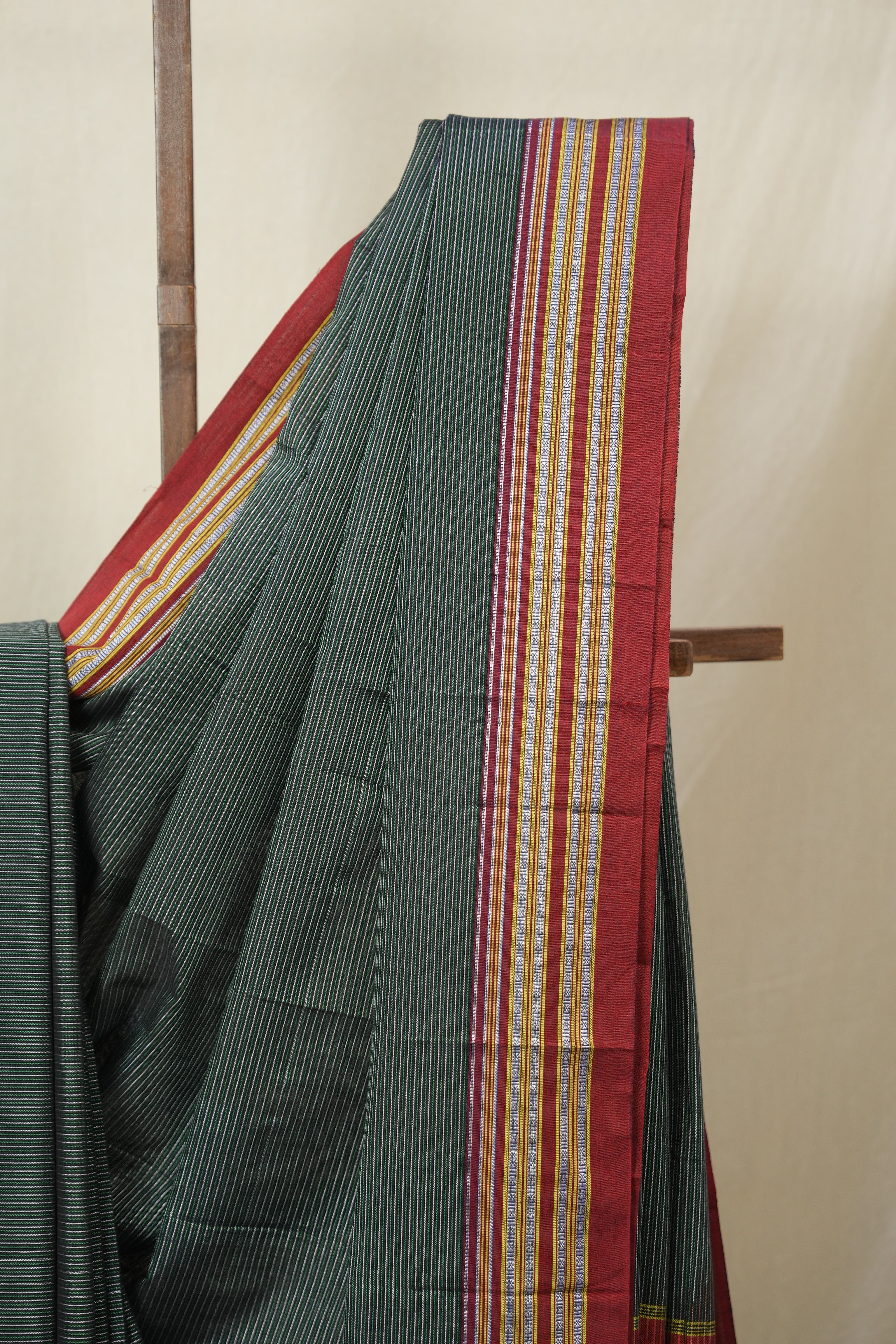 Green Cotton Ilkal Saree - SRGCIS875