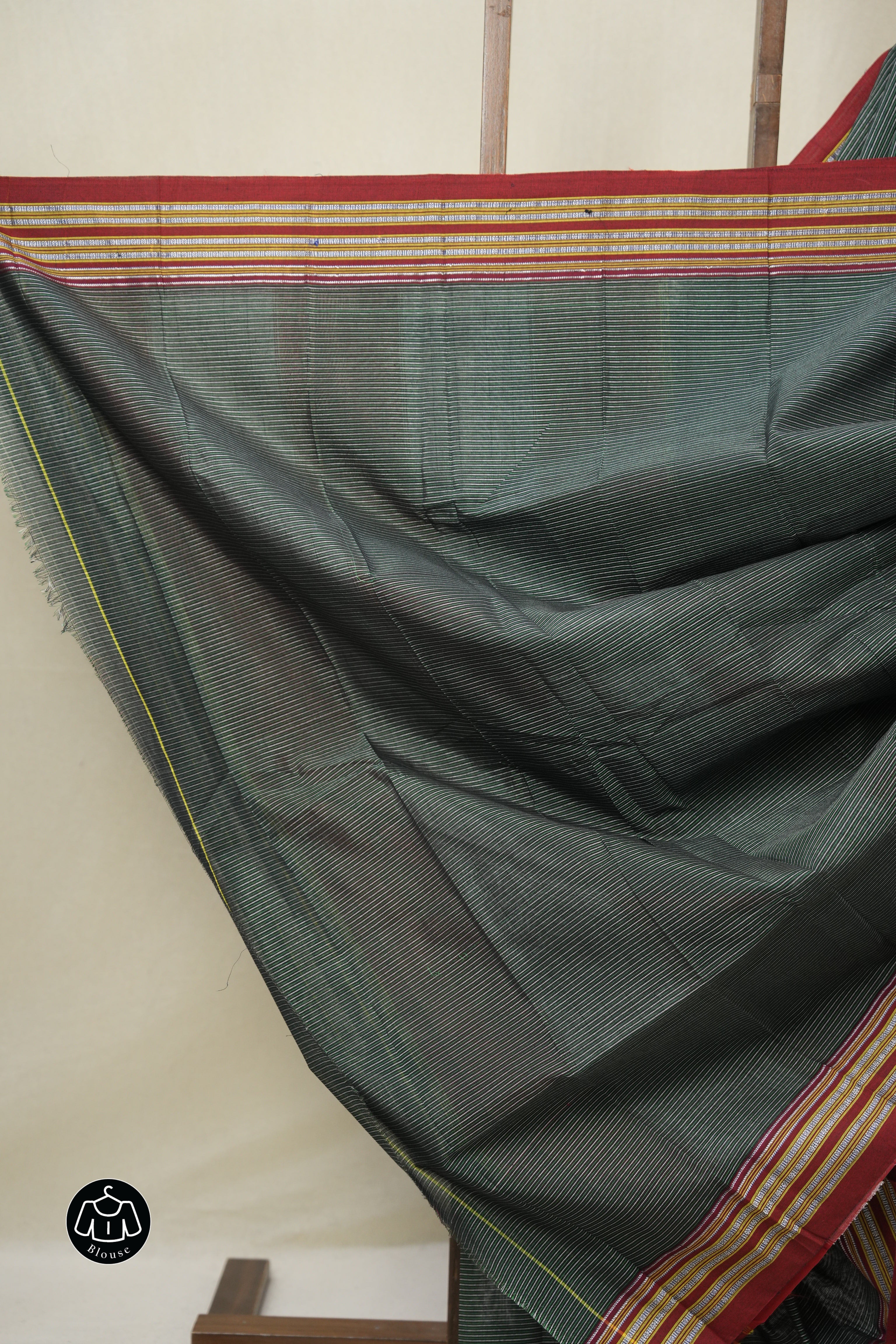 Green Cotton Ilkal Saree - SRGCIS875