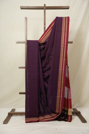 Purple Cotton Ilkal Saree - SRPCIS870