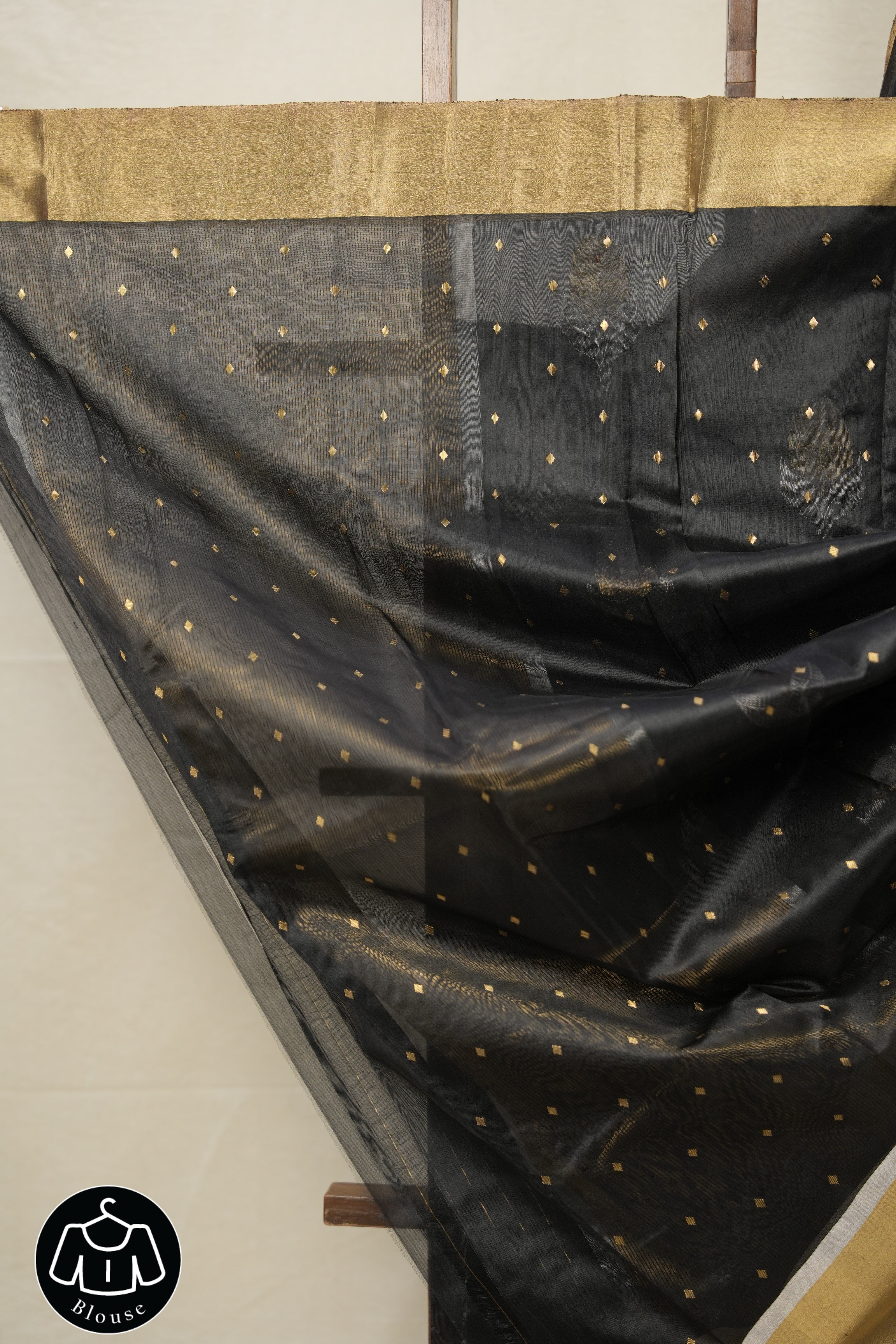 Black Pattu Chanderi Silk Saree - SRBPCSS450