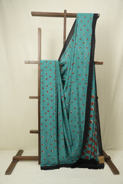 Green HBP Cotton Saree - SRGCS3501