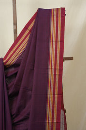 Purple Cotton Ilkal Saree - SRPCIS870