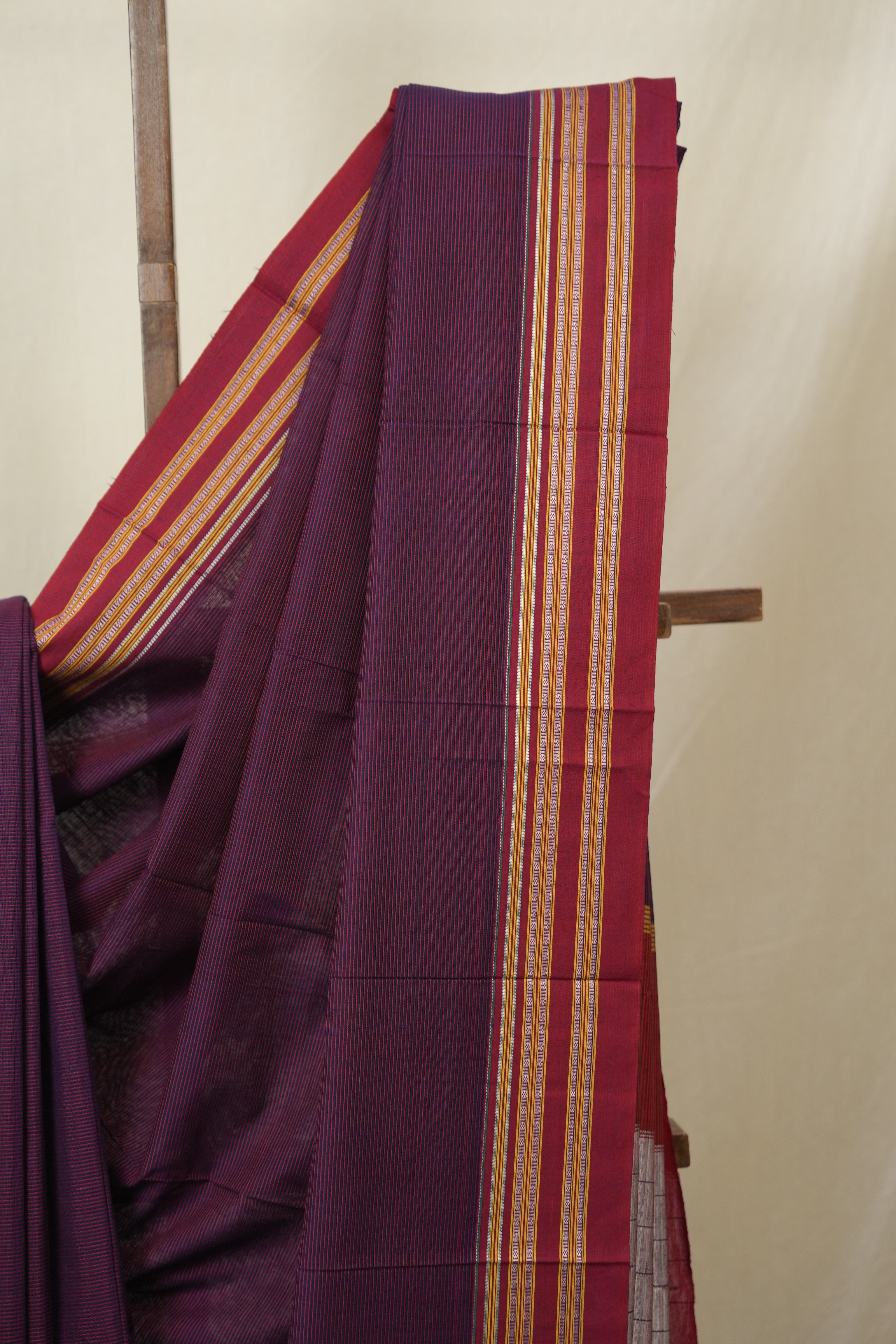 Purple Cotton Ilkal Saree - SRPCIS870