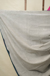 Teal Blue Cotton Patchwork Saree - SRTBCPS273