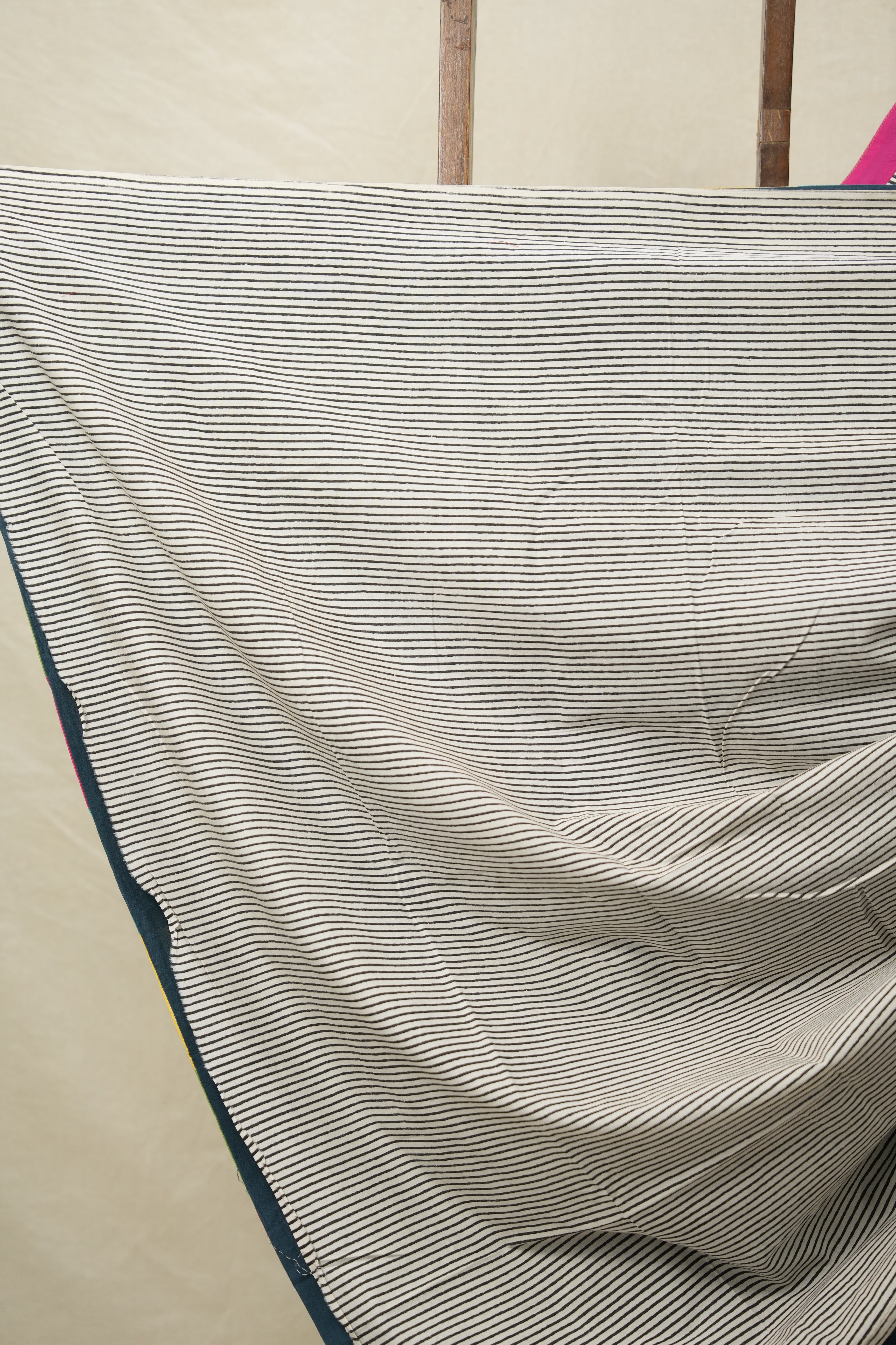 Teal Blue Cotton Patchwork Saree - SRTBCPS273