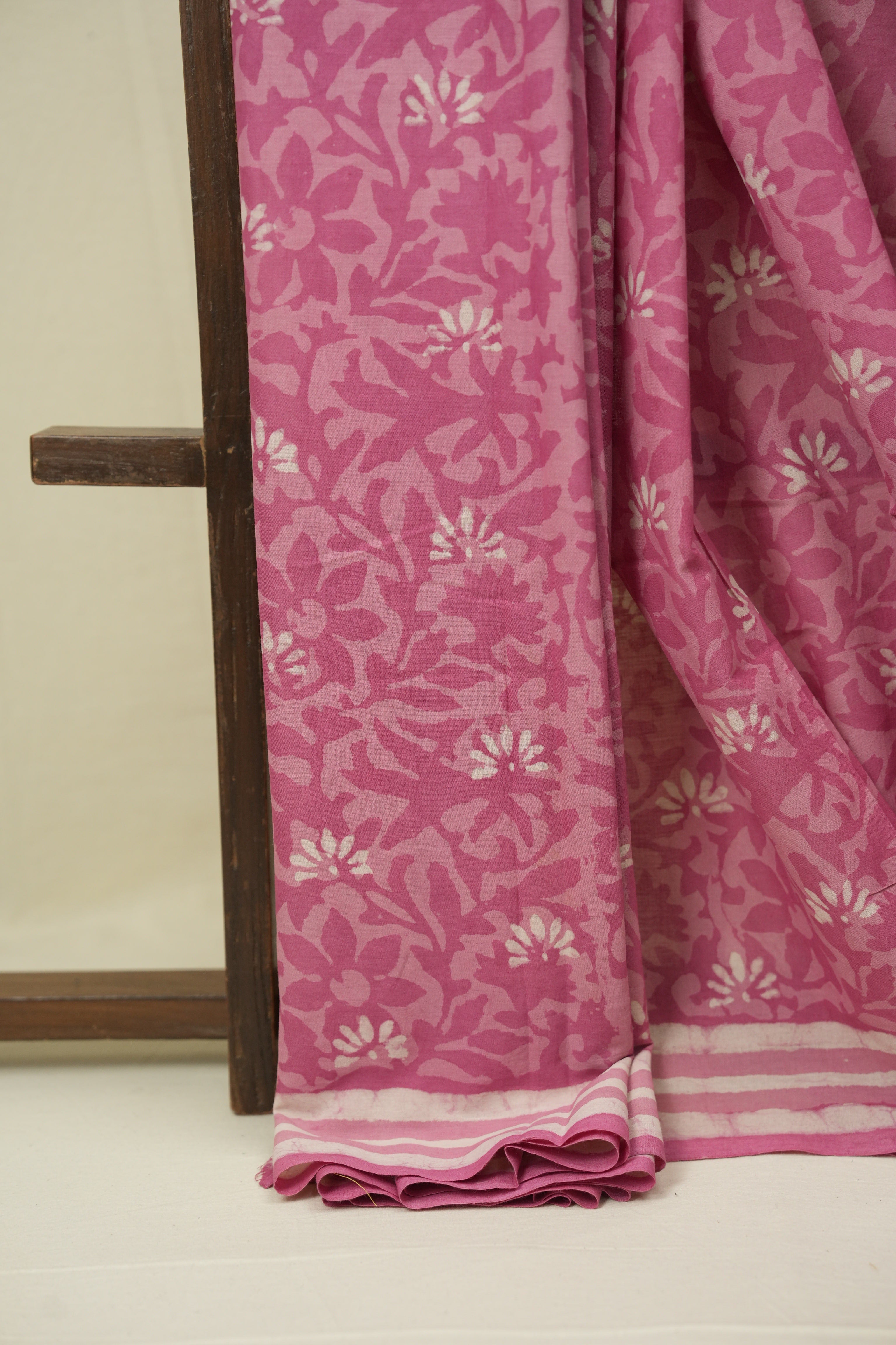 Pink HBP Cotton Saree - SRPCS3505