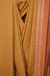 Rust Plain Cotton Ilkal Saree - SRRPCIS794