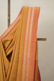 Rust Plain Cotton Ilkal Saree - SRRPCIS794