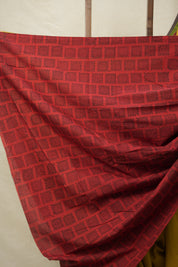 Mustard Yellow Cotton Patchwork Saree - SRMYCPS272