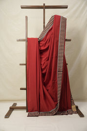 Maroon Cotton Patchwork Saree - SRMCPS271