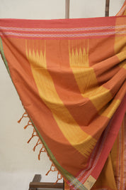 Rust Plain Cotton Ilkal Saree - SRRPCIS794