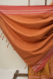Rust Plain Cotton Ilkal Saree - SRRPCIS794