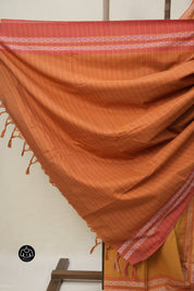 Rust Plain Cotton Ilkal Saree - SRRPCIS794