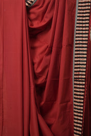 Maroon Cotton Patchwork Saree - SRMCPS271