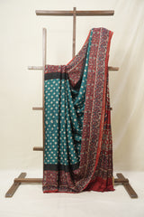 Rama Green HBP Modal Silk Bandhani Saree - SRRGMSBS586