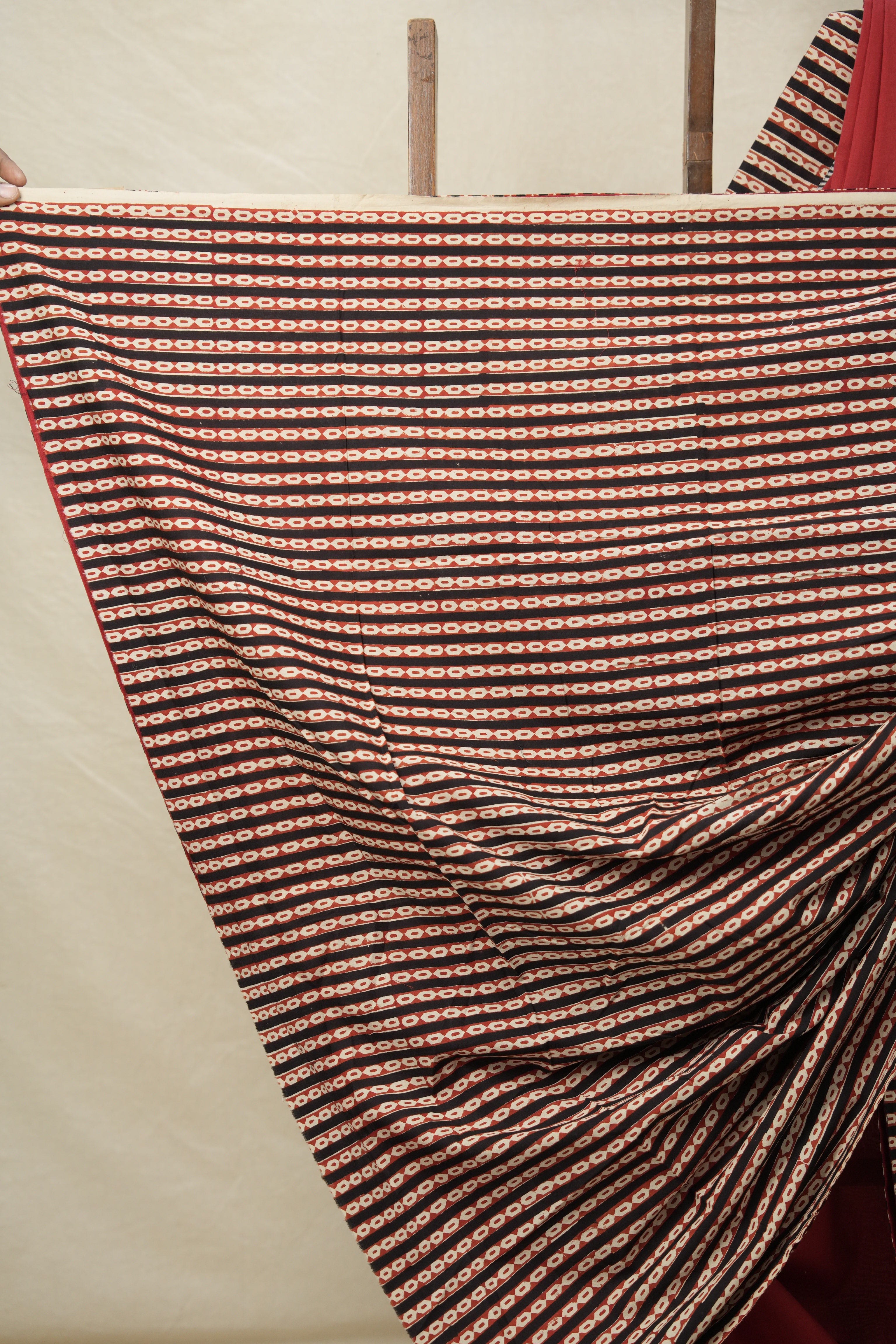 Maroon Cotton Patchwork Saree - SRMCPS271