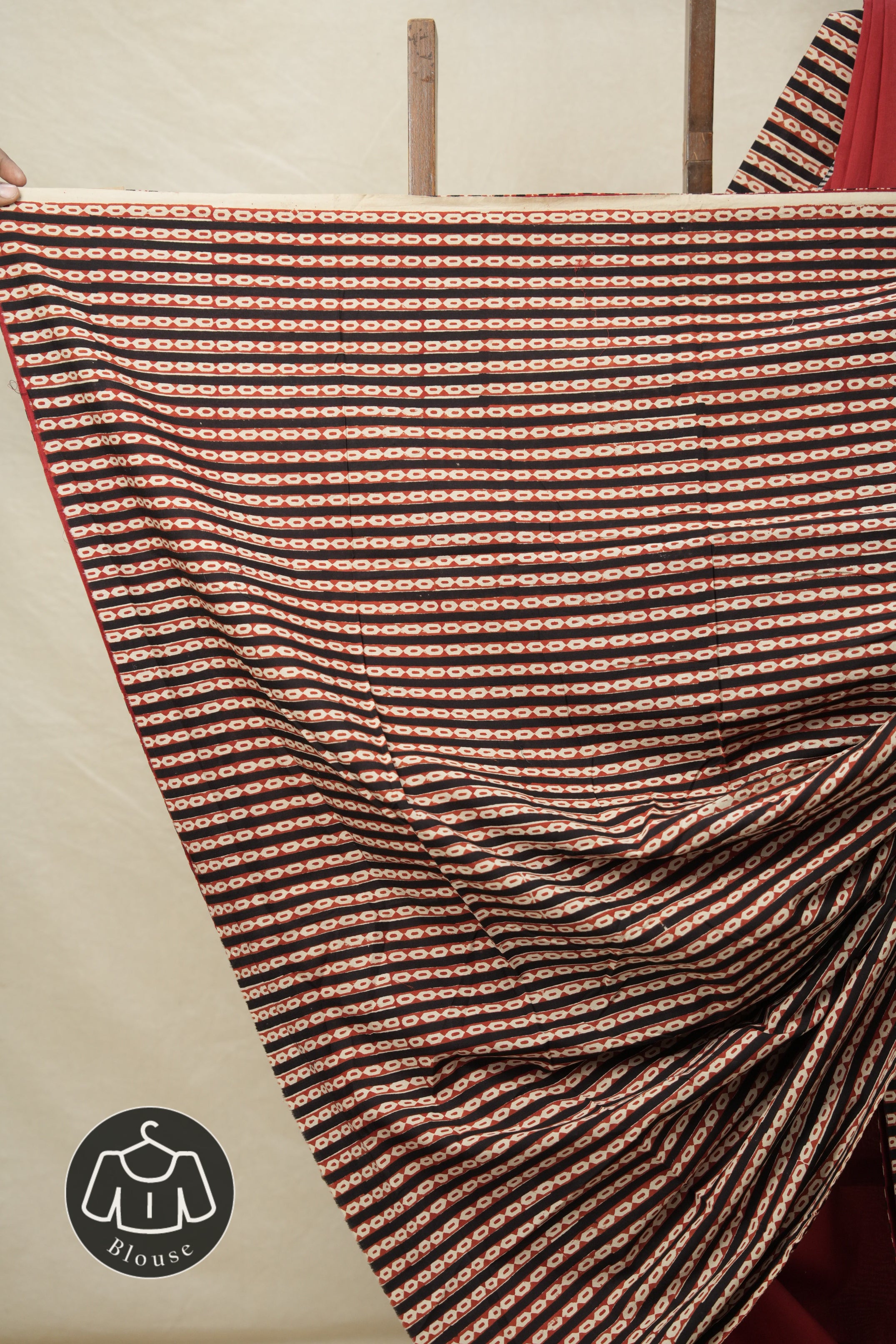 Maroon Cotton Patchwork Saree - SRMCPS271
