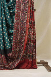 Rama Green HBP Modal Silk Bandhani Saree - SRRGMSBS586