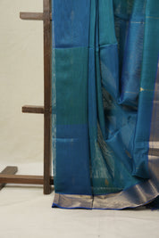 Blue Maheshwari Saree - SRBMS1106