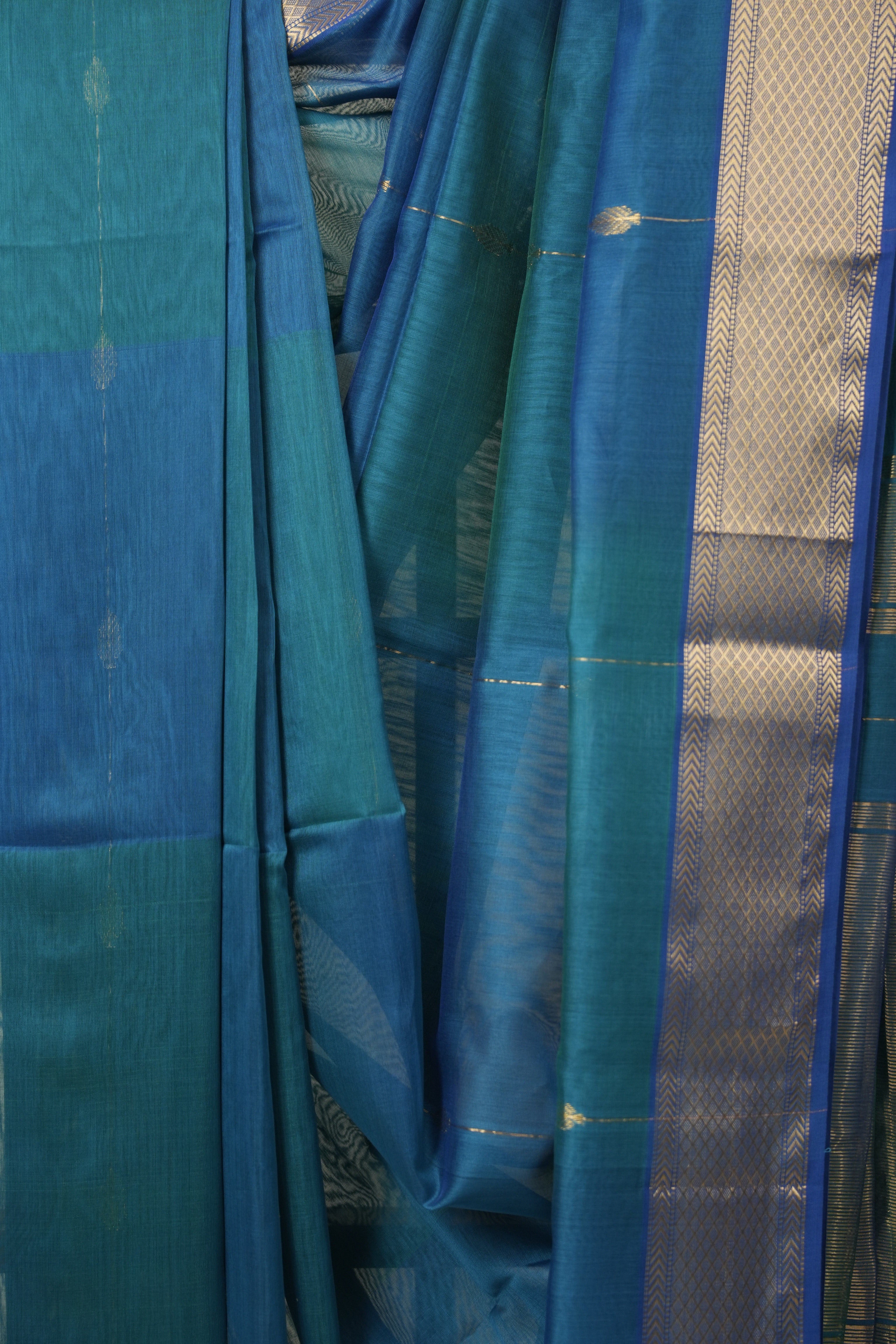 Blue Maheshwari Saree - SRBMS1106