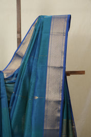 Blue Maheshwari Saree - SRBMS1106