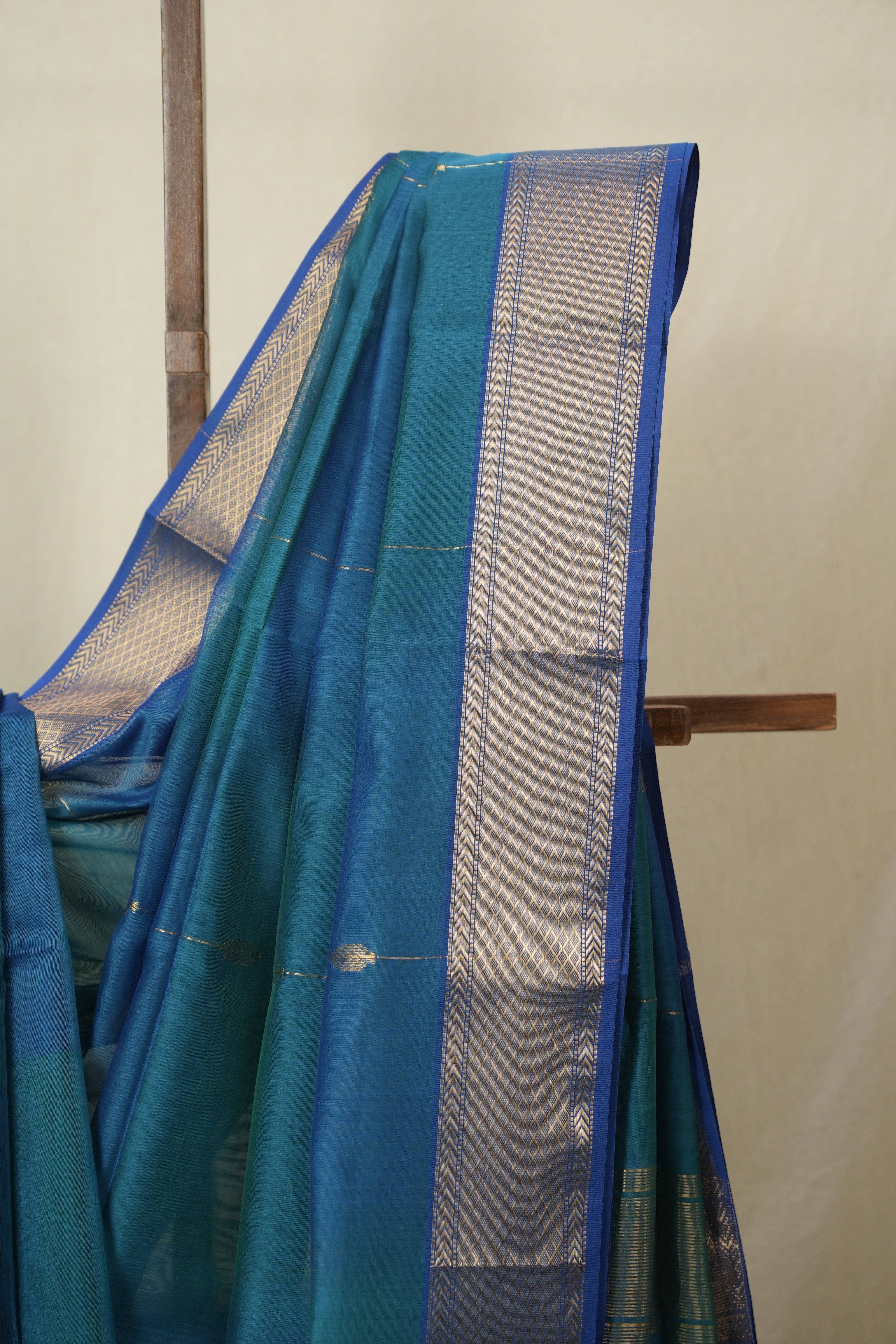 Blue Maheshwari Saree - SRBMS1106