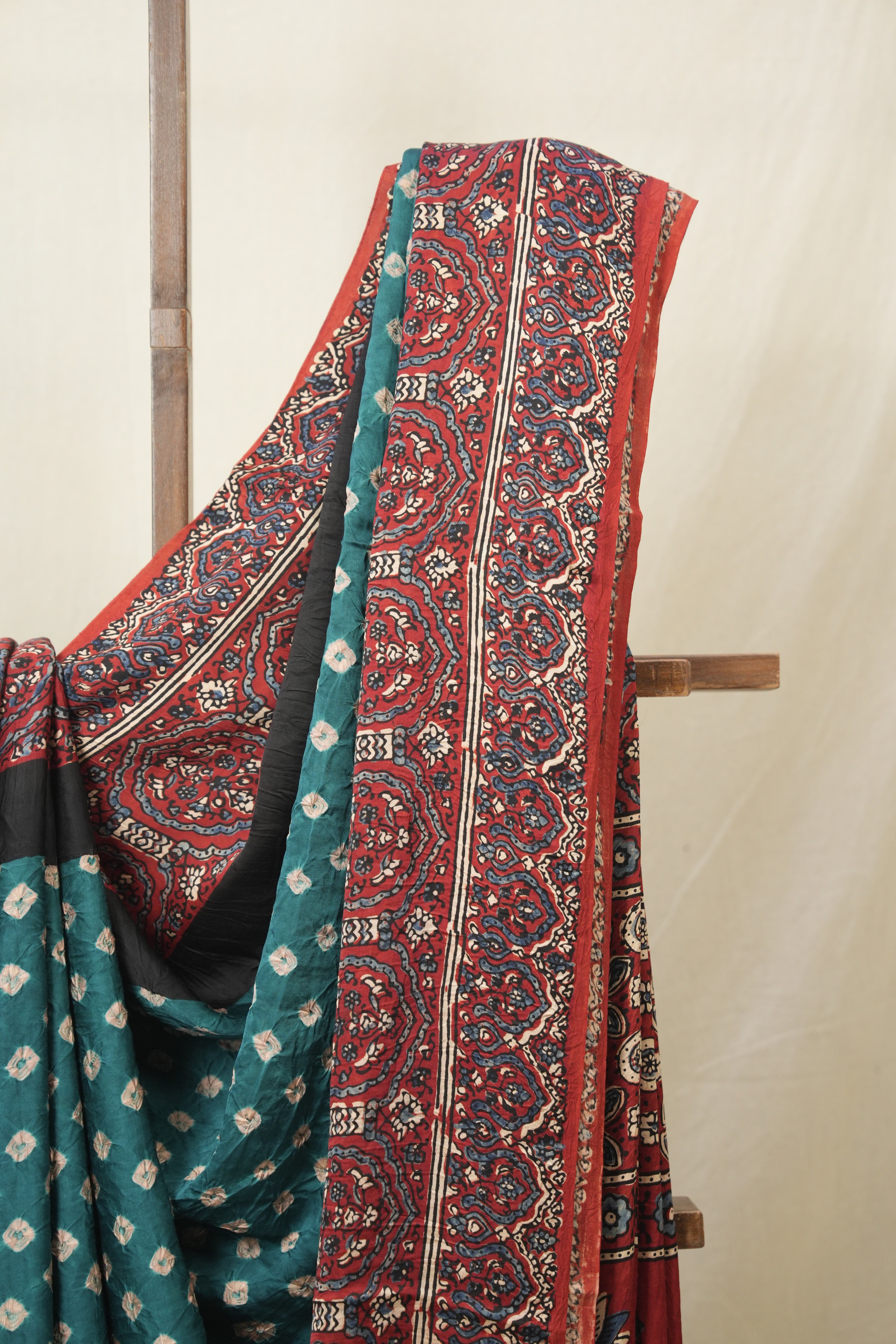 Rama Green HBP Modal Silk Bandhani Saree - SRRGMSBS586