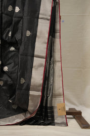 Black Pattu Chanderi Silk Sarees - SRBPCSS464