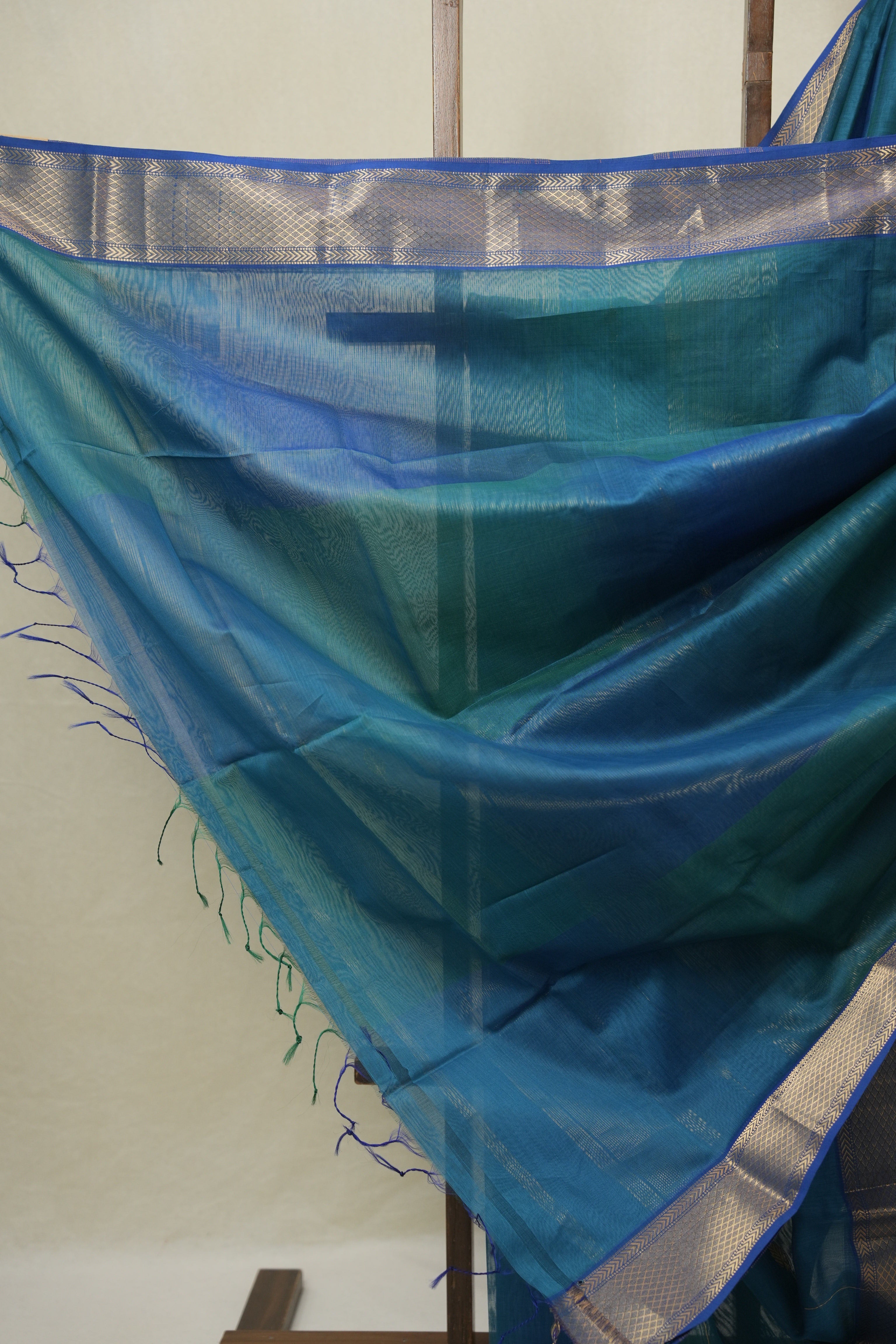 Blue Maheshwari Saree - SRBMS1106