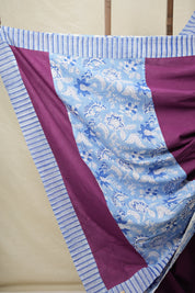 Magenta Cotton Patchwork Saree - SRMCPS270