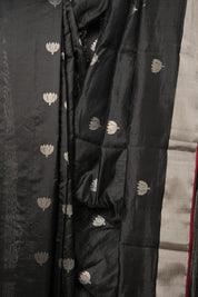 Black Pattu Chanderi Silk Sarees - SRBPCSS464