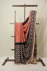 Peach HBP Modal Silk Bandhani Saree - SRPMSBS585