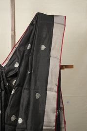 Black Pattu Chanderi Silk Sarees - SRBPCSS464