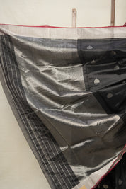 Black Pattu Chanderi Silk Sarees - SRBPCSS464