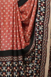 Peach HBP Modal Silk Bandhani Saree - SRPMSBS585