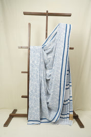 Powder Blue HBP Cotton Saree - SRPGCS3500