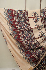 Peach HBP Modal Silk Bandhani Saree - SRPMSBS585