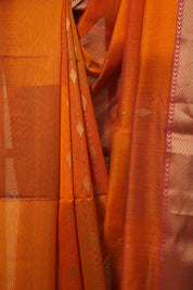 Orange Maheshwari Saree - SROMS1103