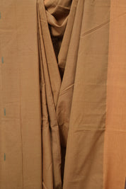 Sand Brown Plain Cotton Ilkal Saree - SRSBPCIS798