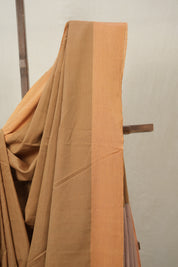 Sand Brown Plain Cotton Ilkal Saree - SRSBPCIS798