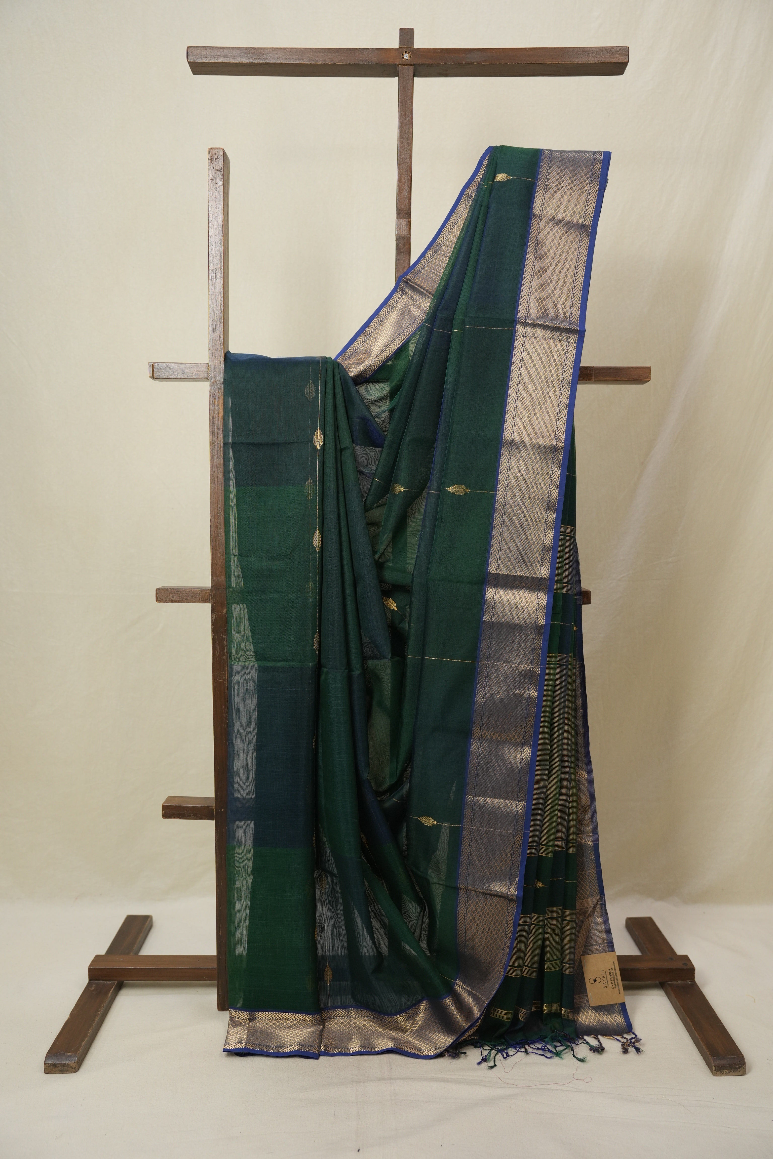 Green Maheshwari Saree - SRGMS1104